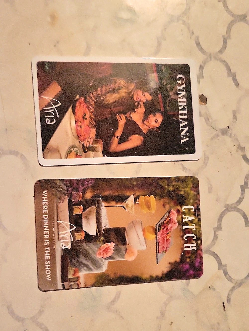 LAS VEGAS-Aria RESORT Digital Concierge Cards in White & Black Like New